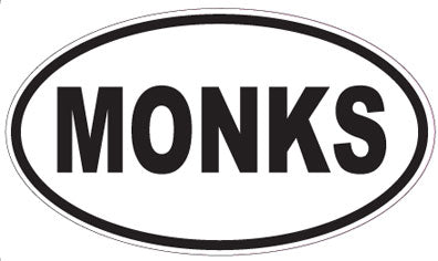 MONKS - Oval Sticker