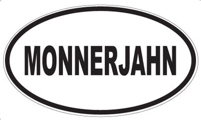 MONNERJAHN - Oval Sticker