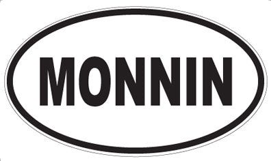 MONNIN - Oval Sticker