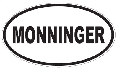 MONNINGER - Oval Sticker