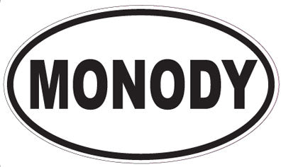 MONODY - Oval Sticker