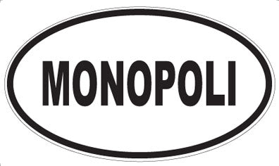 MONOPOLI - Oval Sticker