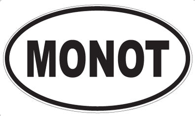 MONOT - Oval Sticker