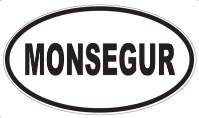 MONSEGUR - Oval Sticker