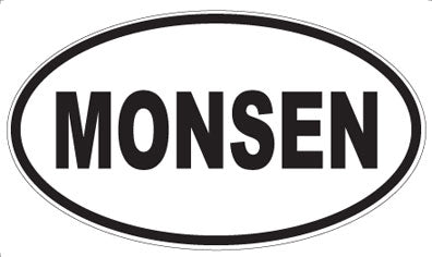 MONSEN - Oval Sticker