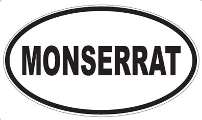 MONSERRAT - Oval Sticker
