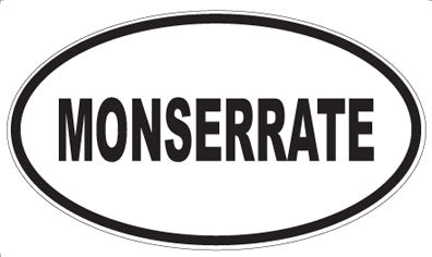 MONSERRATE - Oval Sticker