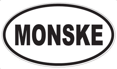 MONSKE - Oval Sticker