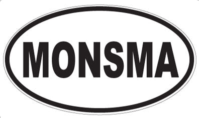 MONSMA - Oval Sticker
