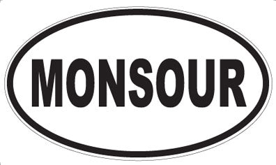 MONSOUR - Oval Sticker