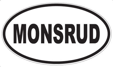 MONSRUD - Oval Sticker