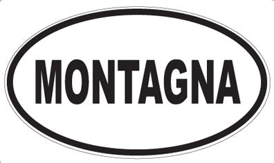 MONTAGNA - Oval Sticker