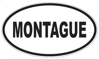 MONTAGUE - Oval Sticker