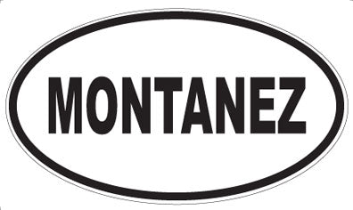 MONTANEZ - Oval Sticker