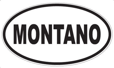 MONTANO - Oval Sticker