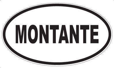 MONTANTE - Oval Sticker