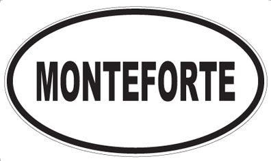 MONTEFORTE - Oval Sticker