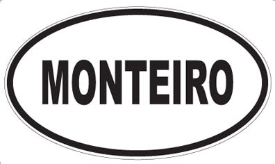 MONTEIRO - Oval Sticker