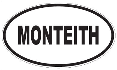 MONTEITH - Oval Sticker