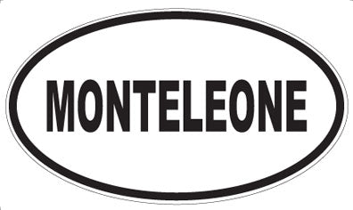 MONTELEONE - Oval Sticker