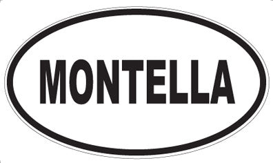 MONTELLA - Oval Sticker