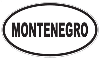 MONTENEGRO - Oval Sticker