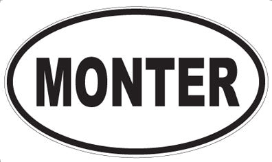 MONTER - Oval Sticker