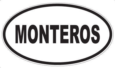 MONTEROS - Oval Sticker