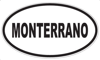 MONTERRANO - Oval Sticker