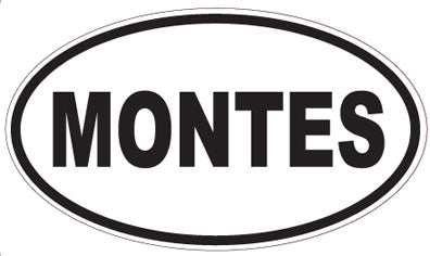 MONTES - Oval Sticker