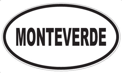 MONTEVERDE - Oval Sticker
