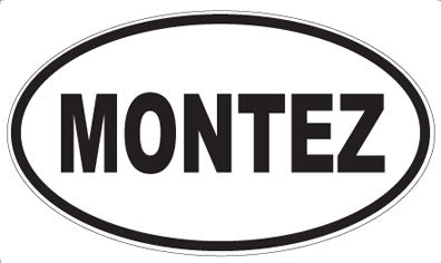 MONTEZ - Oval Sticker