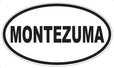 MONTEZUMA - Oval Sticker