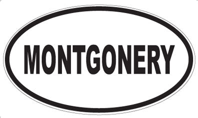 MONTGONERY - Oval Sticker
