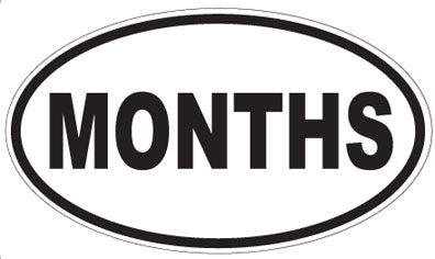 MONTHS - Oval Sticker