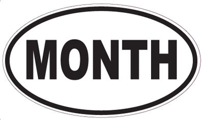 MONTH - Oval Magnet