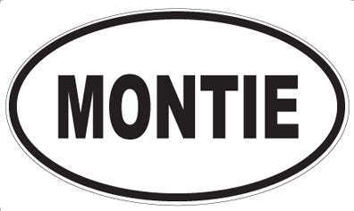 MONTIE - Oval Sticker
