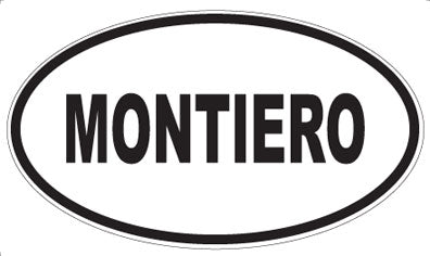 MONTIERO - Oval Sticker