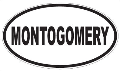 MONTOGOMERY - Oval Sticker
