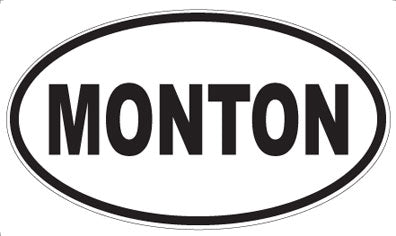 MONTON - Oval Sticker