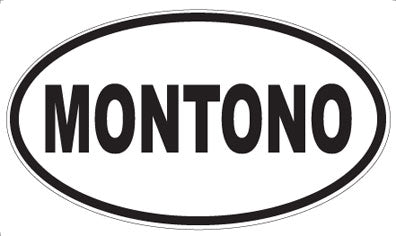 MONTONO - Oval Sticker