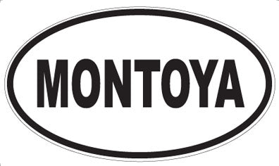 MONTOYA - Oval Sticker