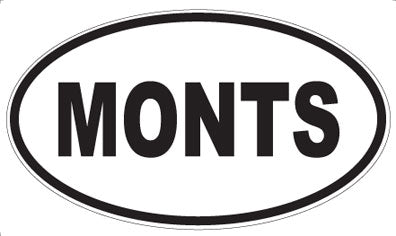 MONTS - Oval Sticker