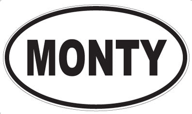 MONTY - Oval Sticker