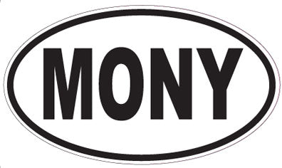 MONY - Oval Sticker
