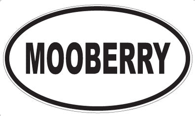 MOOBERRY - Oval Sticker