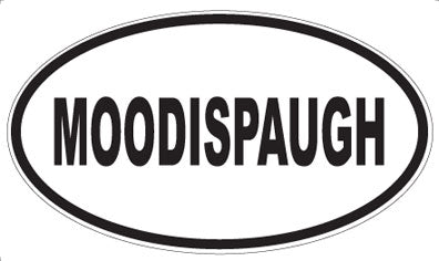 MOODISPAUGH - Oval Sticker