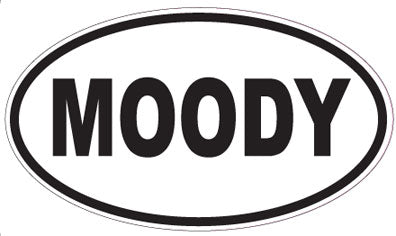 MOODY - Oval Sticker