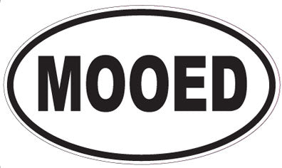 MOOED - Oval Sticker