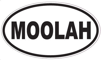 MOOLAH - Oval Sticker